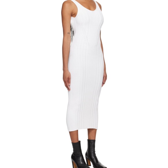 KHAITE White 'The Ottilie' Midi Dress - Picture 3 of 16